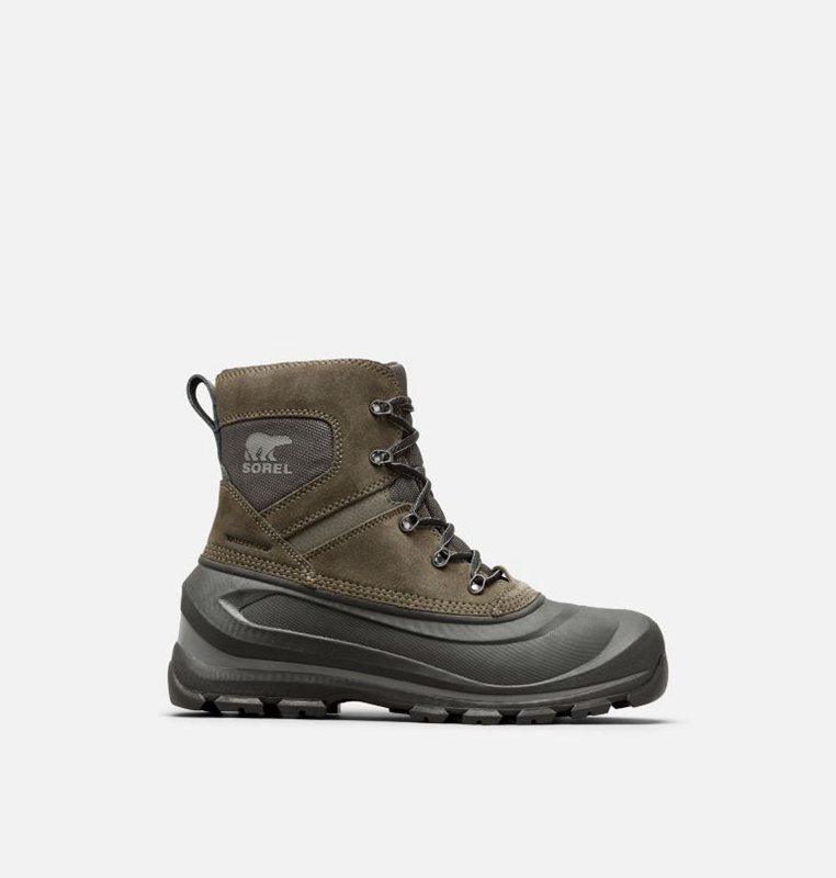 Mens Snow Boots Deep Green - Sorel Buxton™ Lace - 782063-QXS